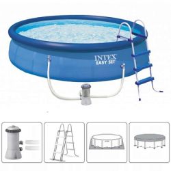 Бассейн надувной 457x107 см с фильтром и аксессуарами INTEX 26166