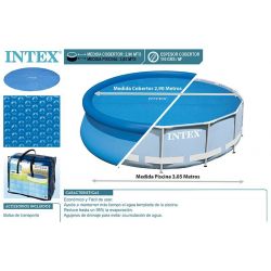 Солнечное покрывало 4,88 м для круглого бассейна, сотовая структура, Intex, 28014