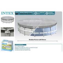 Тент 488 см для круглого каркасного бассейна с шнуром и дренажом INTEX 28040